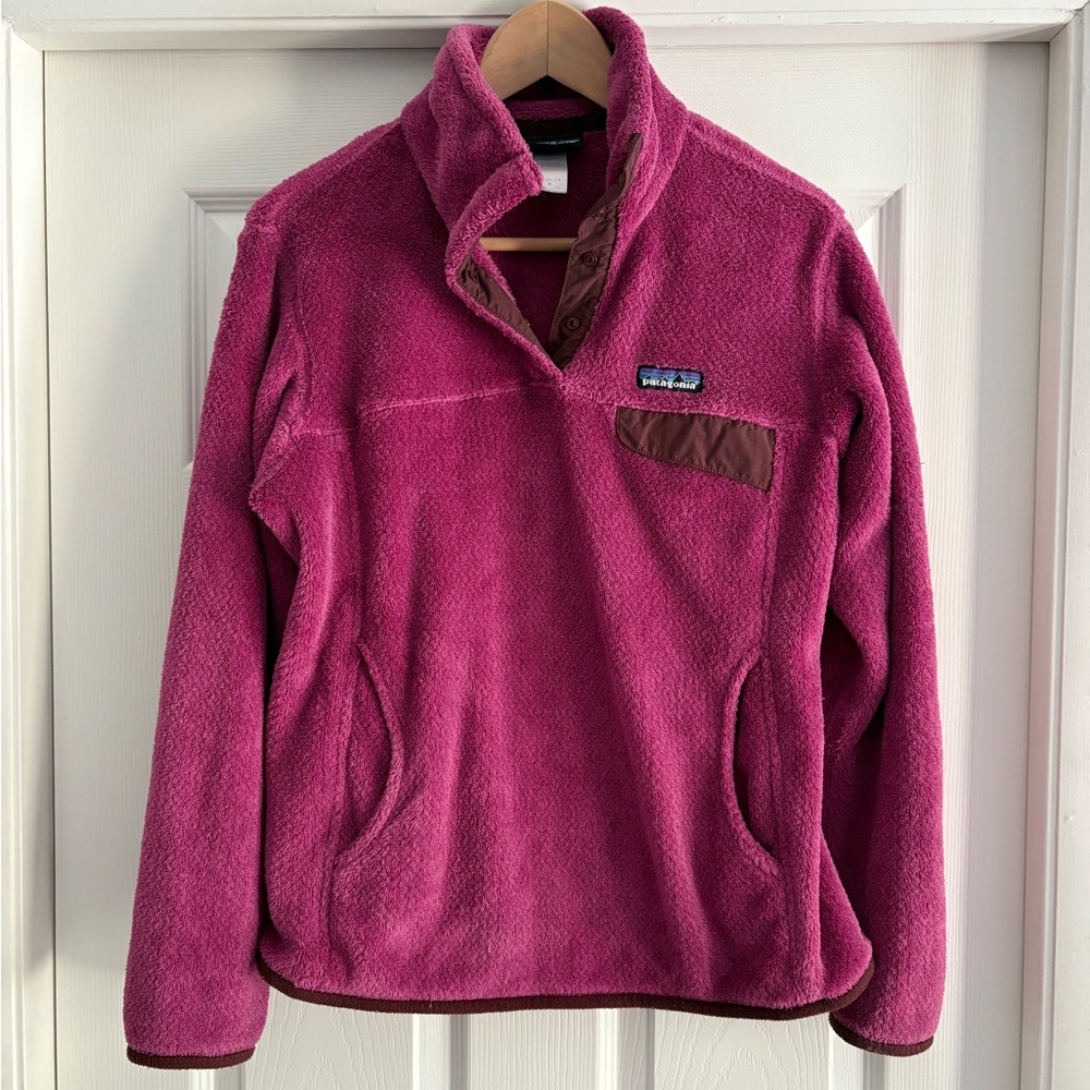 Patagonia Pink Fleece with Brown Accents - Picture 1 of 4